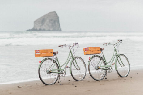 Head out bikes on the beach